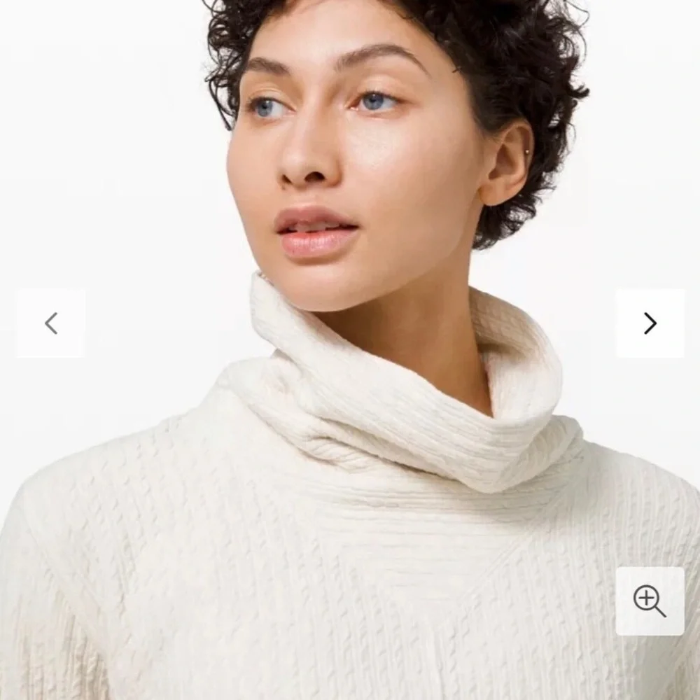 Lululemon retreat yourself pullover hoodie ivory white  21” Ptp - Picture 6 of 10